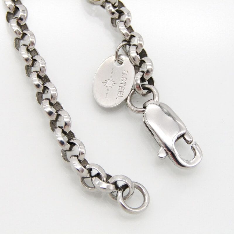 美品 SAAD サード ネックレス チェーン ロール 50cm 5mm幅 ステンレス