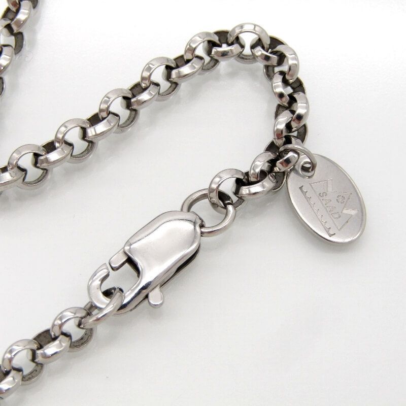 美品 SAAD サード ネックレス チェーン ロール 50cm 5mm幅 ステンレス