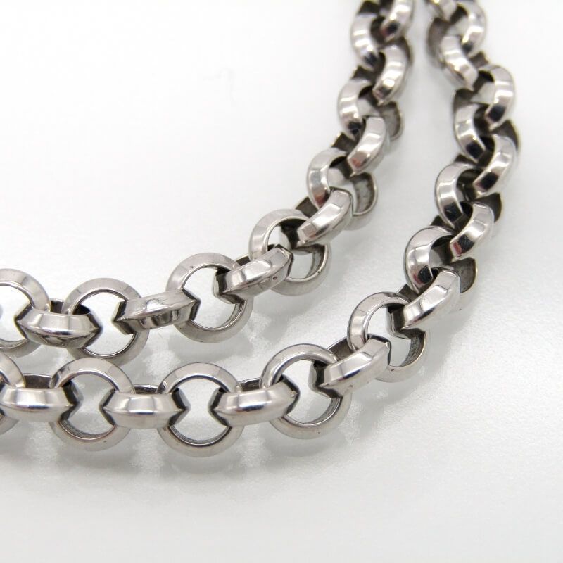 美品 SAAD サード ネックレス チェーン ロール 50cm 5mm幅 ステンレス