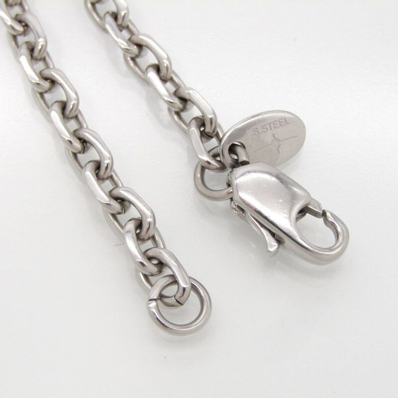 SAAD サード ネックレス チェーン あずき 55cm 4.5mm幅 ステンレス SS