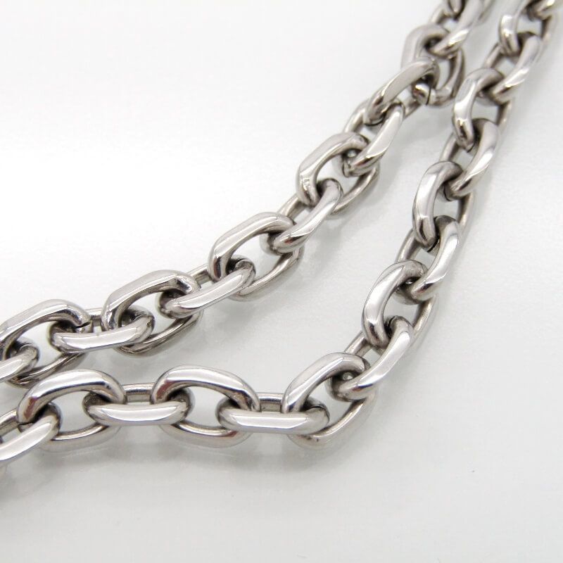 SAAD サード ネックレス チェーン あずき 55cm 4.5mm幅 ステンレス SS