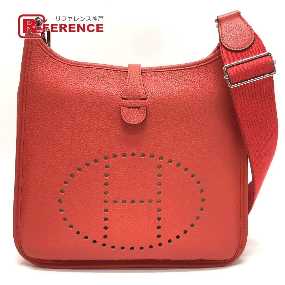 エルメス HERMES エブリンPM 3 カバン 斜め掛けバッグ ショルダーバッグ トリヨンクレマンス □R刻刻 ルージュピヴォワンヌ(推定）　 レッド HERMES（エルメス） ショルダーバッグ エヴリン3 PM アマゾン トリヨン