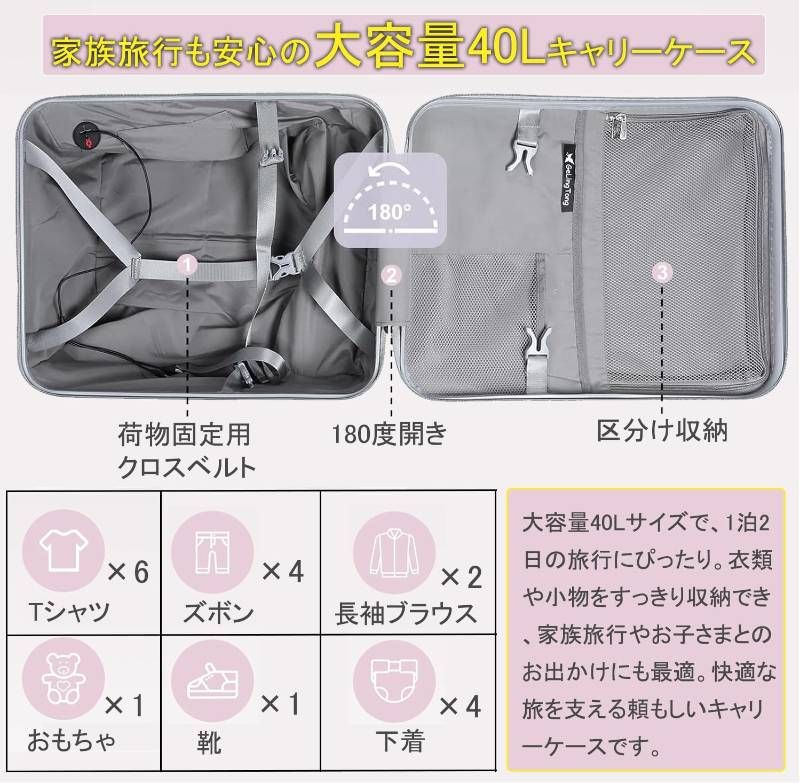 ChicCarry 子供が乗れるキャリーケース クッションシート付き 乗れる