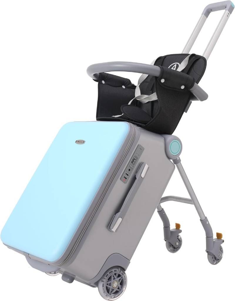 ChicCarry 子供が乗れるキャリーケース クッションシート付き 乗れる