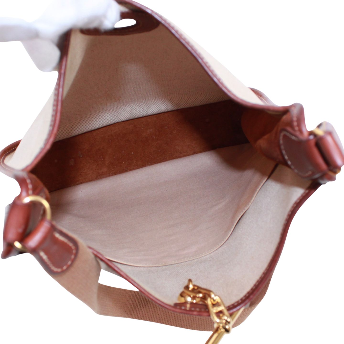 ブラウン×ベージュ ショルダーバッグ