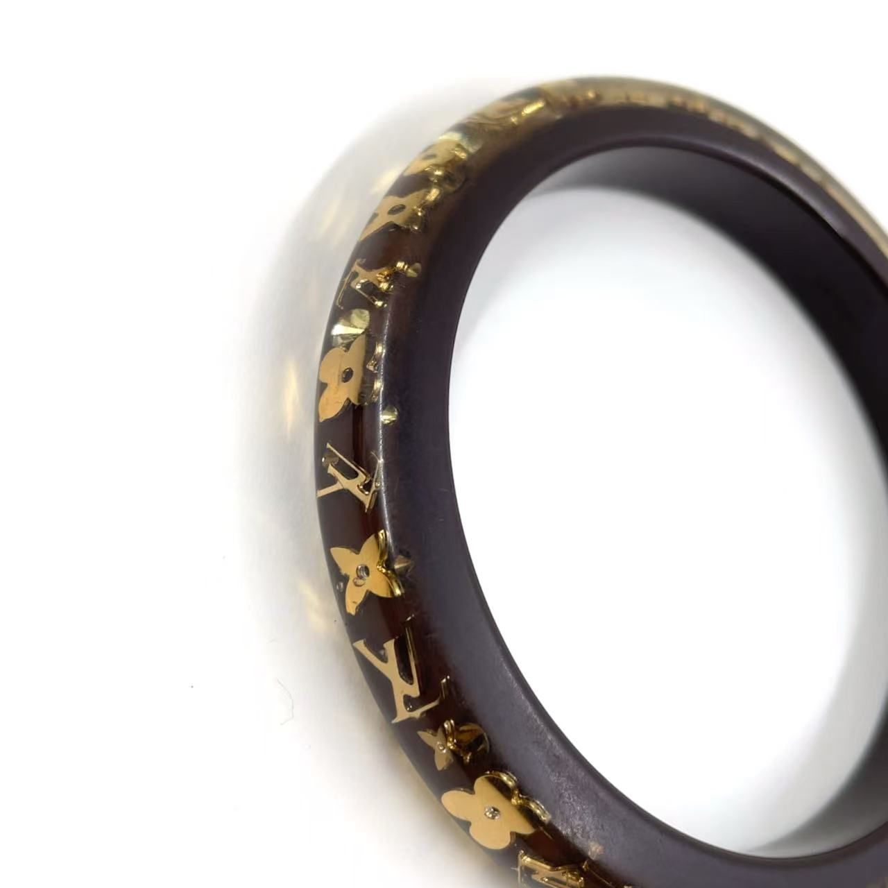 LOUIS VUITTON ブラスレ アンクルージョン レジン ゴールド×ブラウン