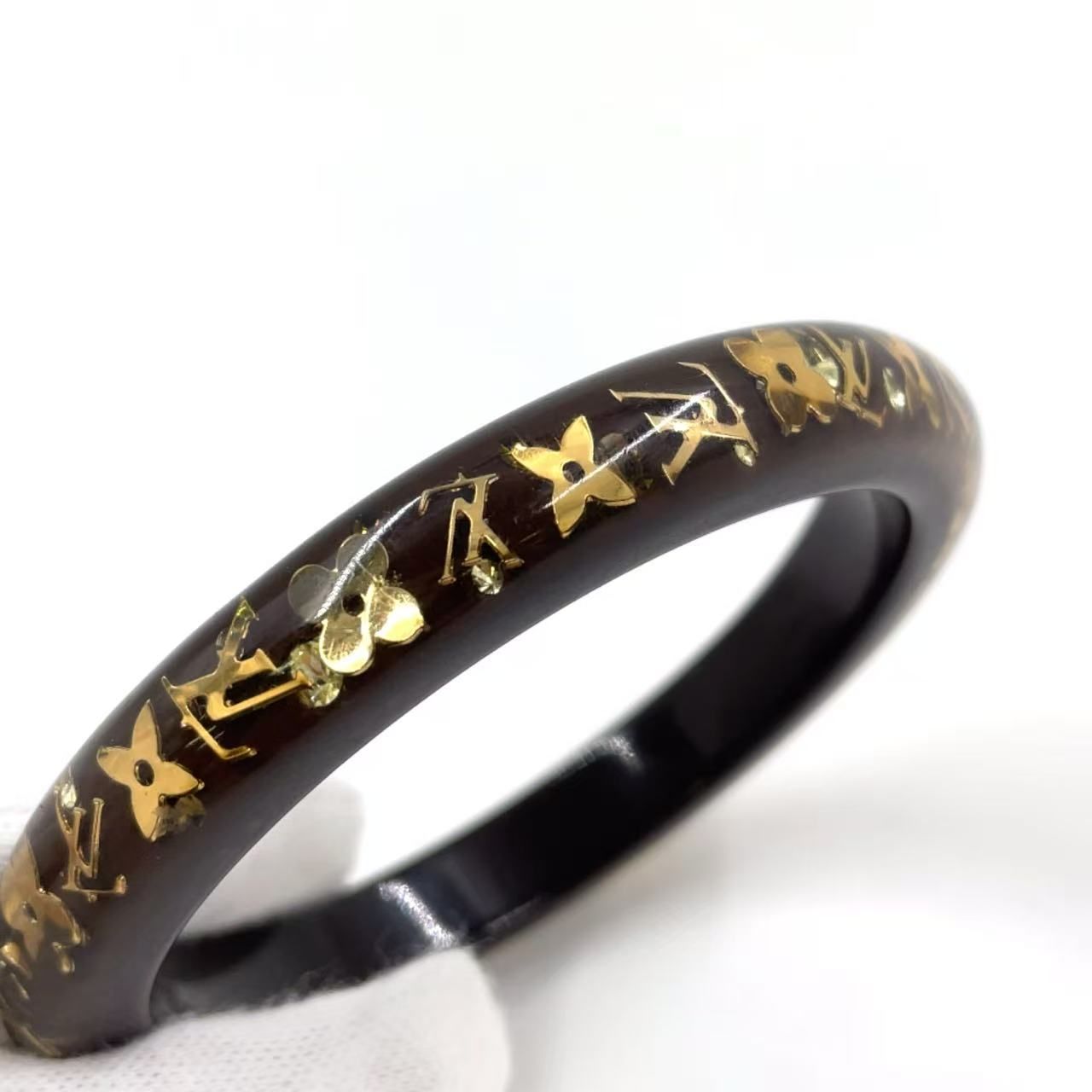 LOUIS VUITTON ブラスレ アンクルージョン レジン ゴールド×ブラウン