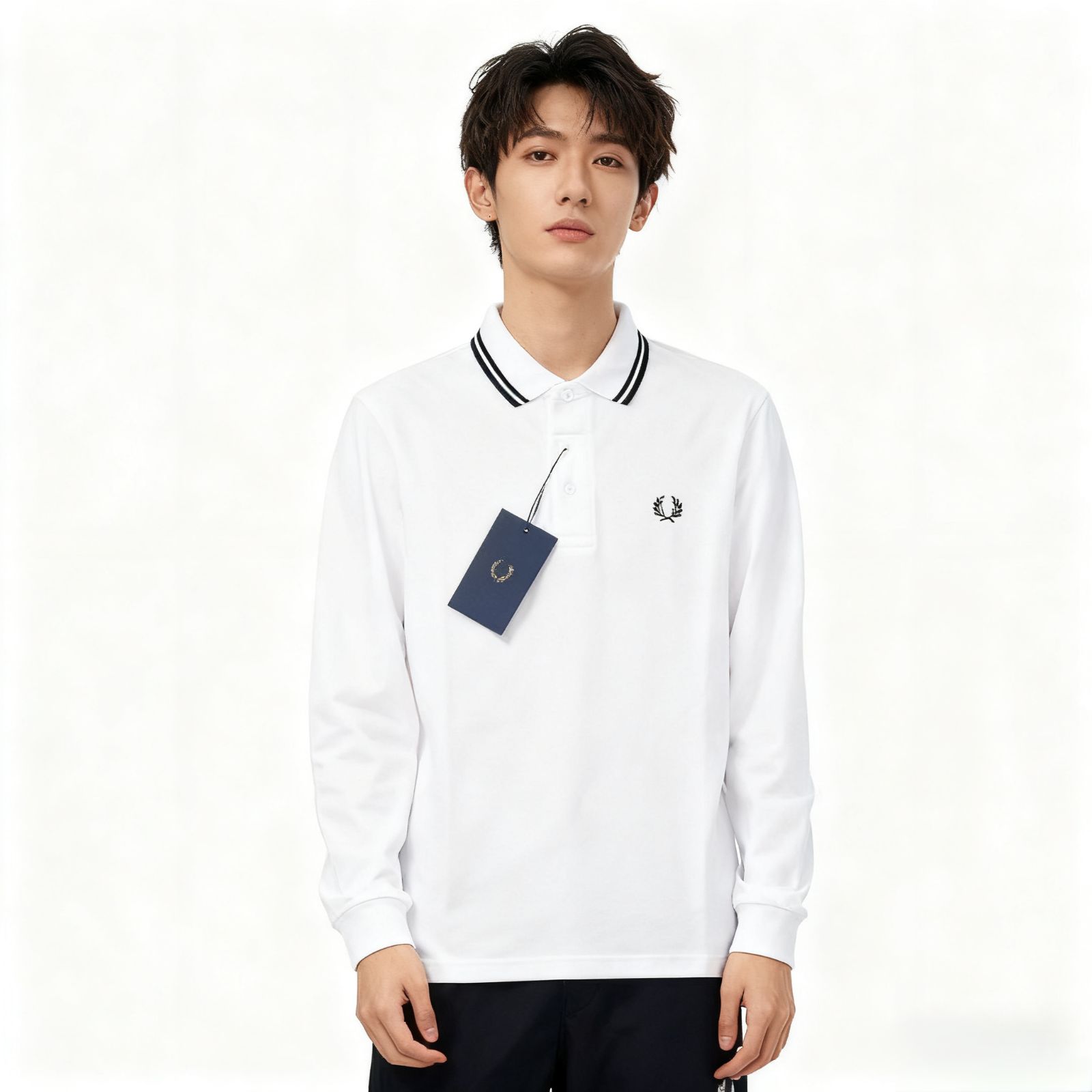 フレッドペリー FRED PERRY メンズ ロングスリーブ ツイン ティップド