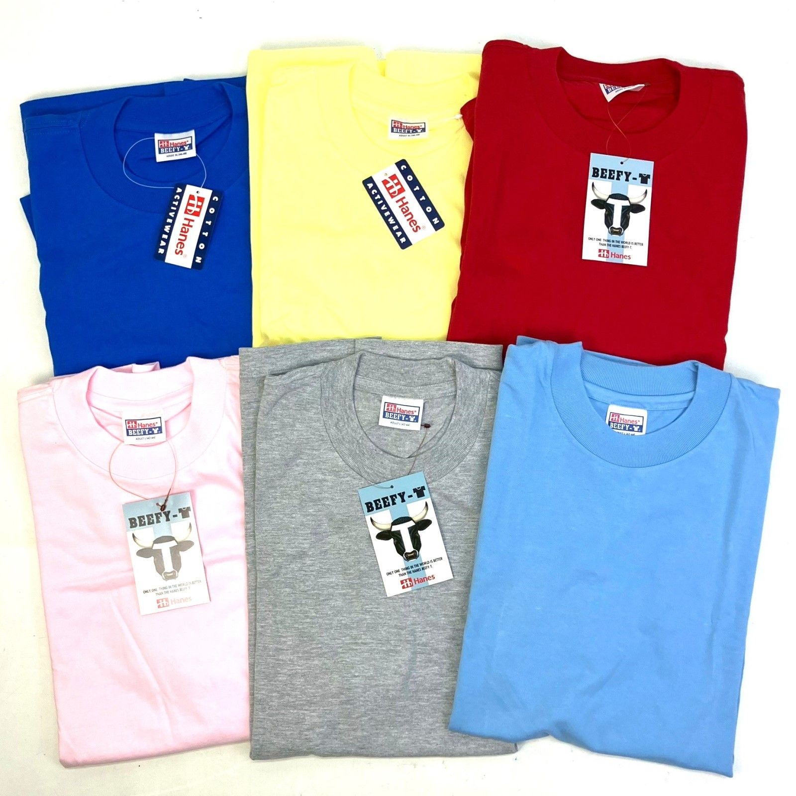 01 w 4376 〇 Hanes Beefy Tee ヘインズ Tシャツ セット XL L メンズ 半袖Tシャツ 品