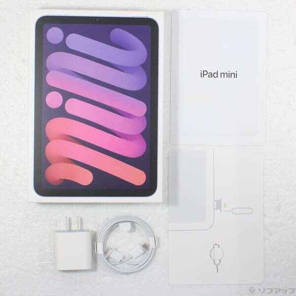 中古品〕 iPad mini 第6世代 64GB パープル MK8E3J／A SIMフリー【262