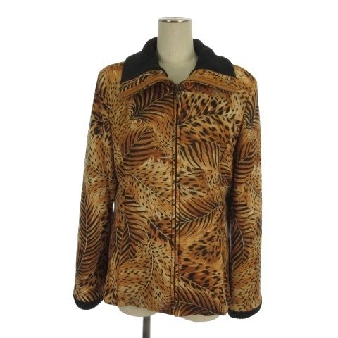 レオナール LEONARD FASHION レオパード柄 中綿 ジップアップ