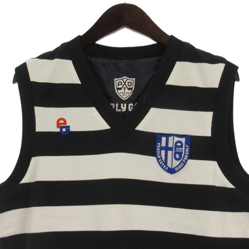 パーリーゲイツ PEARLY GATES ボーダー リバーシブル ベスト ゴルフ