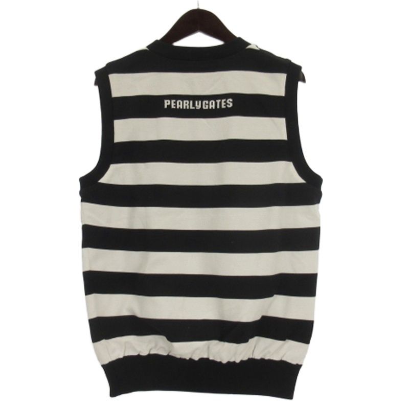 パーリーゲイツ PEARLY GATES ボーダー リバーシブル ベスト ゴルフ