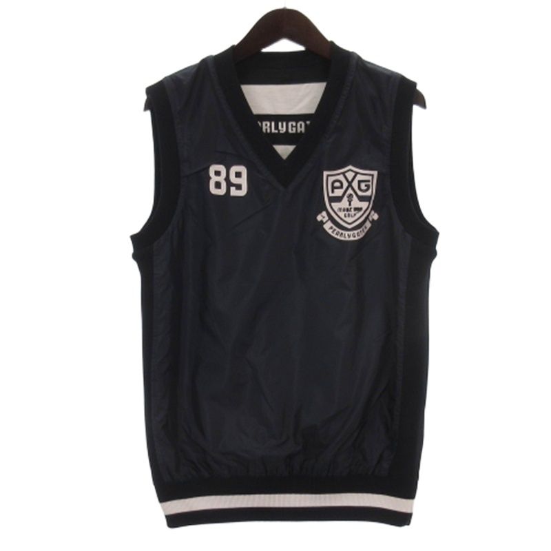 パーリーゲイツ PEARLY GATES ボーダー リバーシブル ベスト ゴルフ