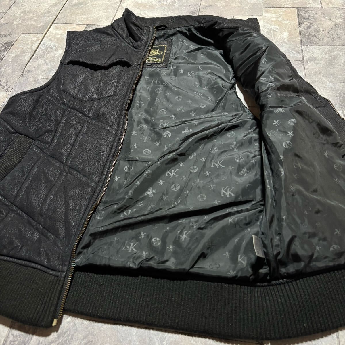 Karl Kani カールカナイ 中綿ベスト ジップ 刺繍ロゴ ストリート