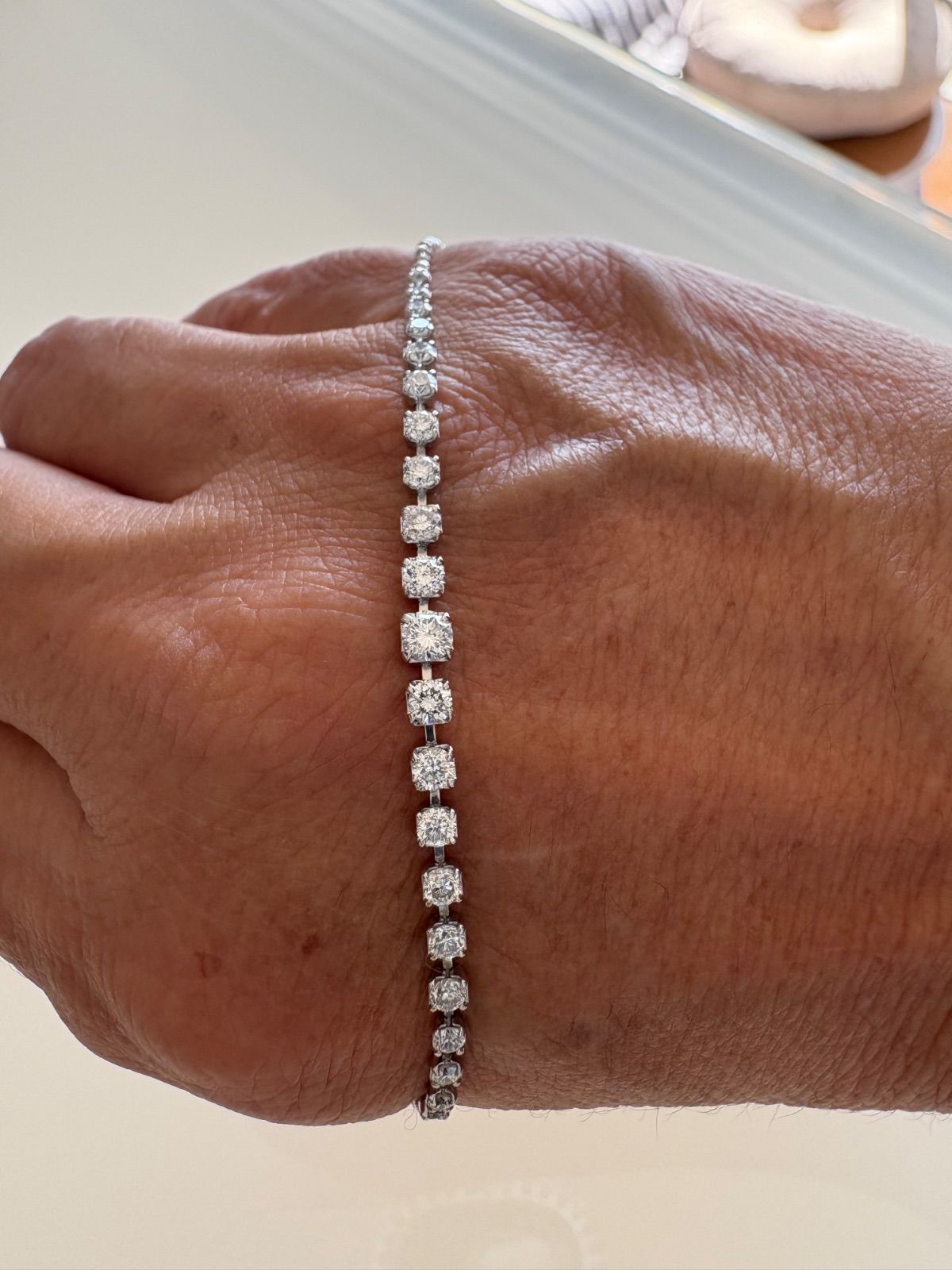 プラチナ850 ✨ダイヤステーション/テニスブレスレット1.0ct✨ボール