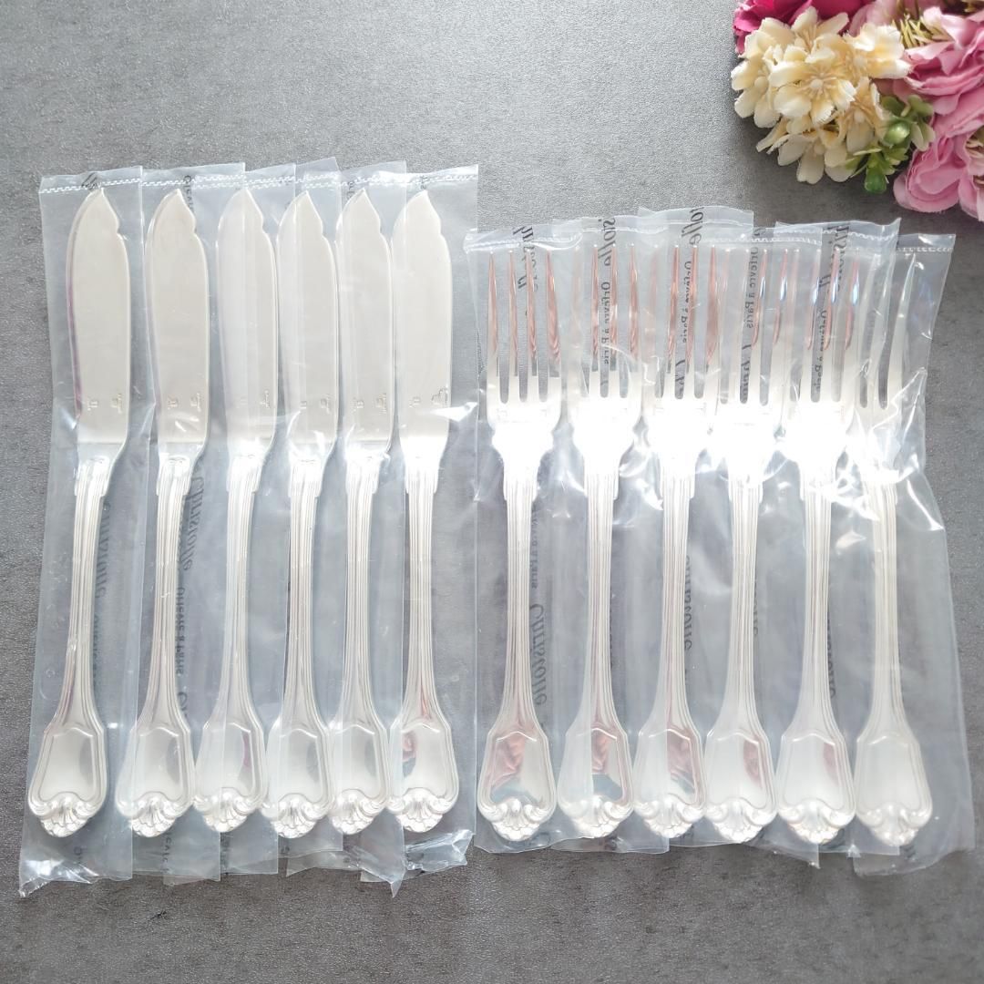 希少 極美品 クリストフル ポートロイヤル フィッシュ ナイフ フォーク