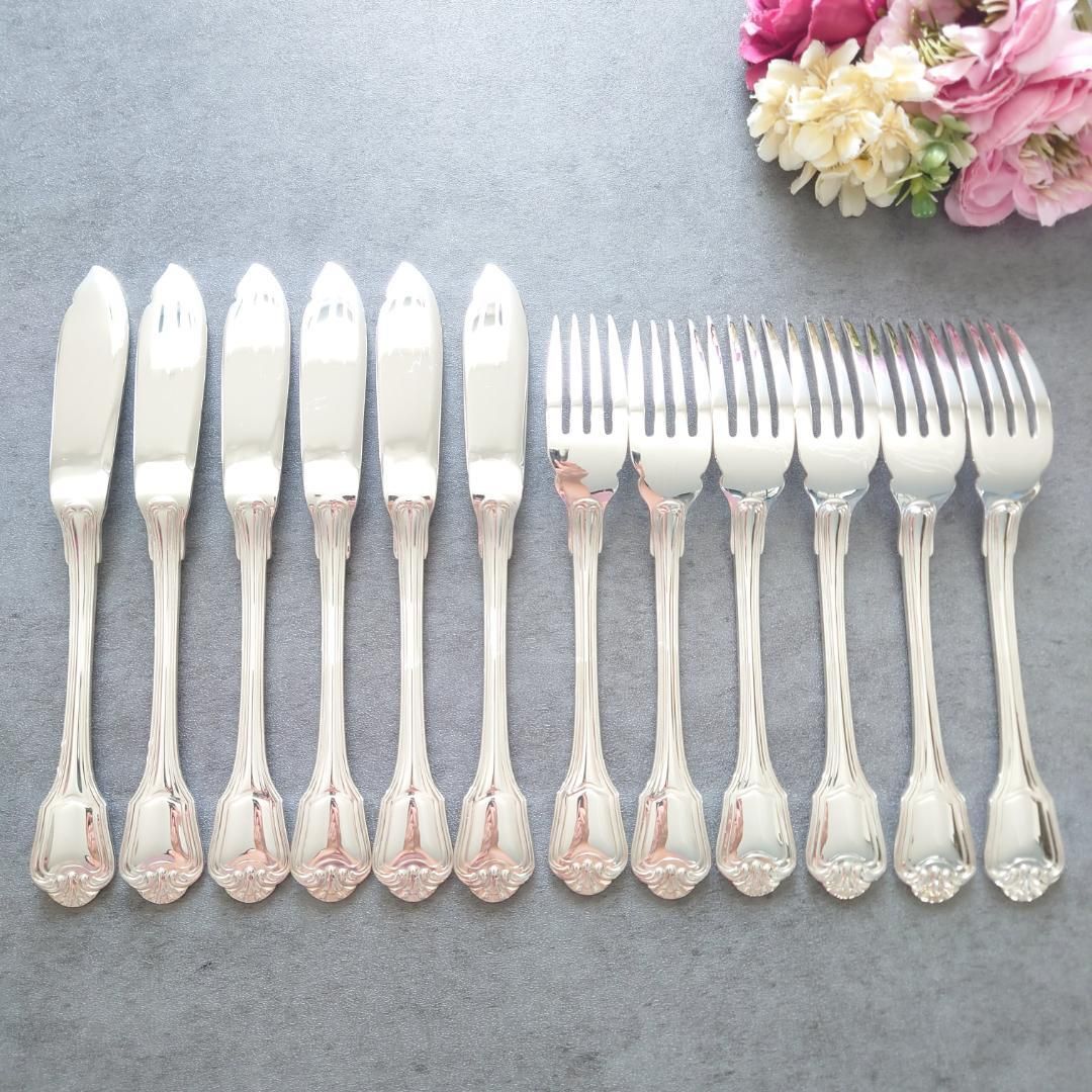 希少 極美品 クリストフル ポートロイヤル フィッシュ ナイフ フォーク