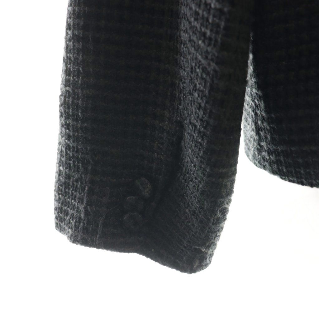 オクスン OK.SOON ノーカラーツイードジャケット 総裏地 2 ブラック