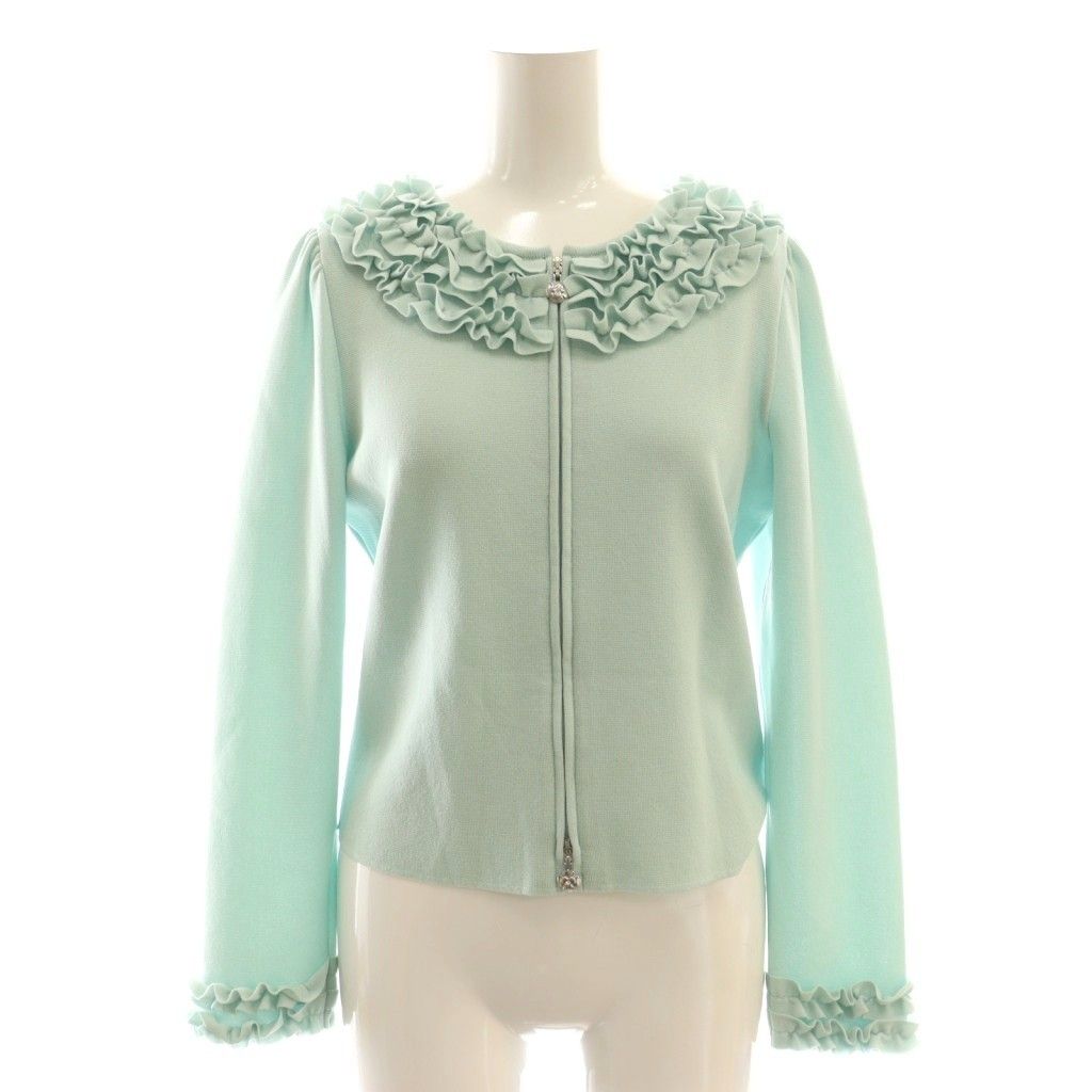 エムズグレイシー M'S GRACY フリル カメリアジップ カーディガン