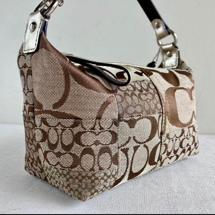 Coach Vintage y2k Signature Patchwork Mini Demi Hobo Bag Handbag