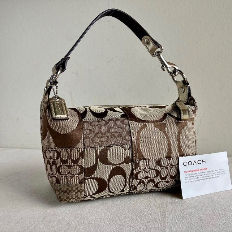 Coach Vintage y2k Signature Patchwork Mini Demi Hobo Bag Handbag