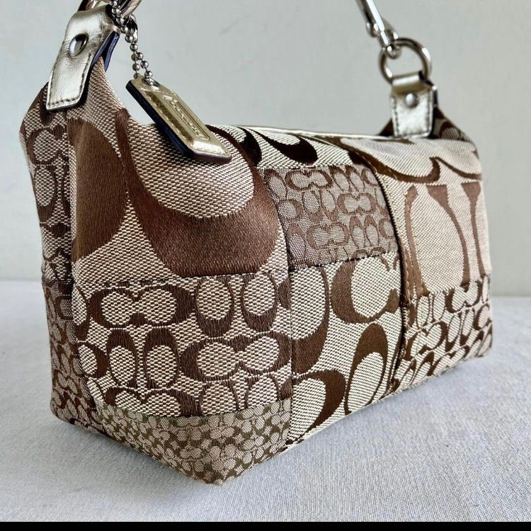 Coach Vintage y2k Signature Patchwork Mini Demi Hobo Bag Handbag