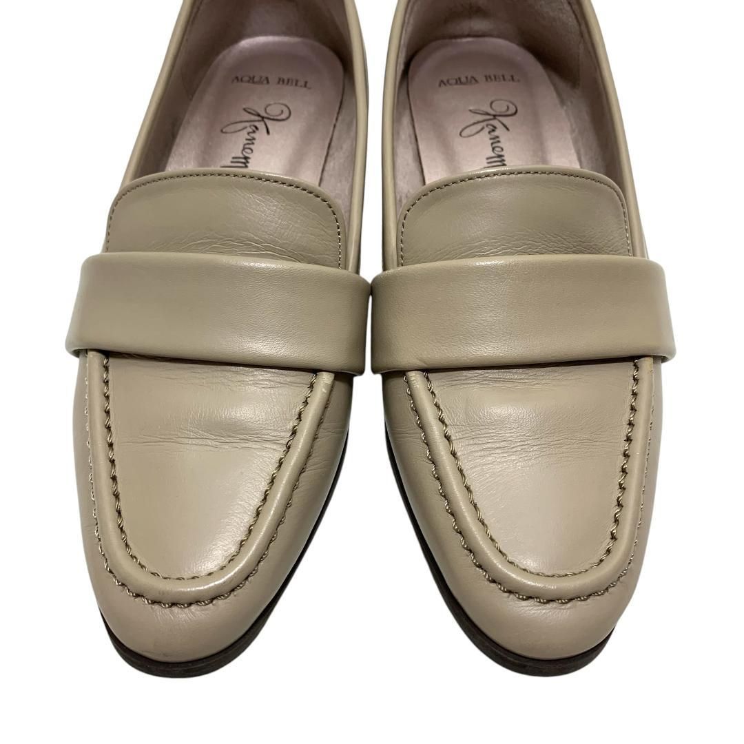 かねまつ　ベージュパンプス 極美品】銀座かねまつ (22.5) ローファー スリッポン パンプス