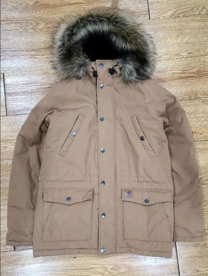 Carhartt カーハート フード ファー ダウン アウター ブラウン