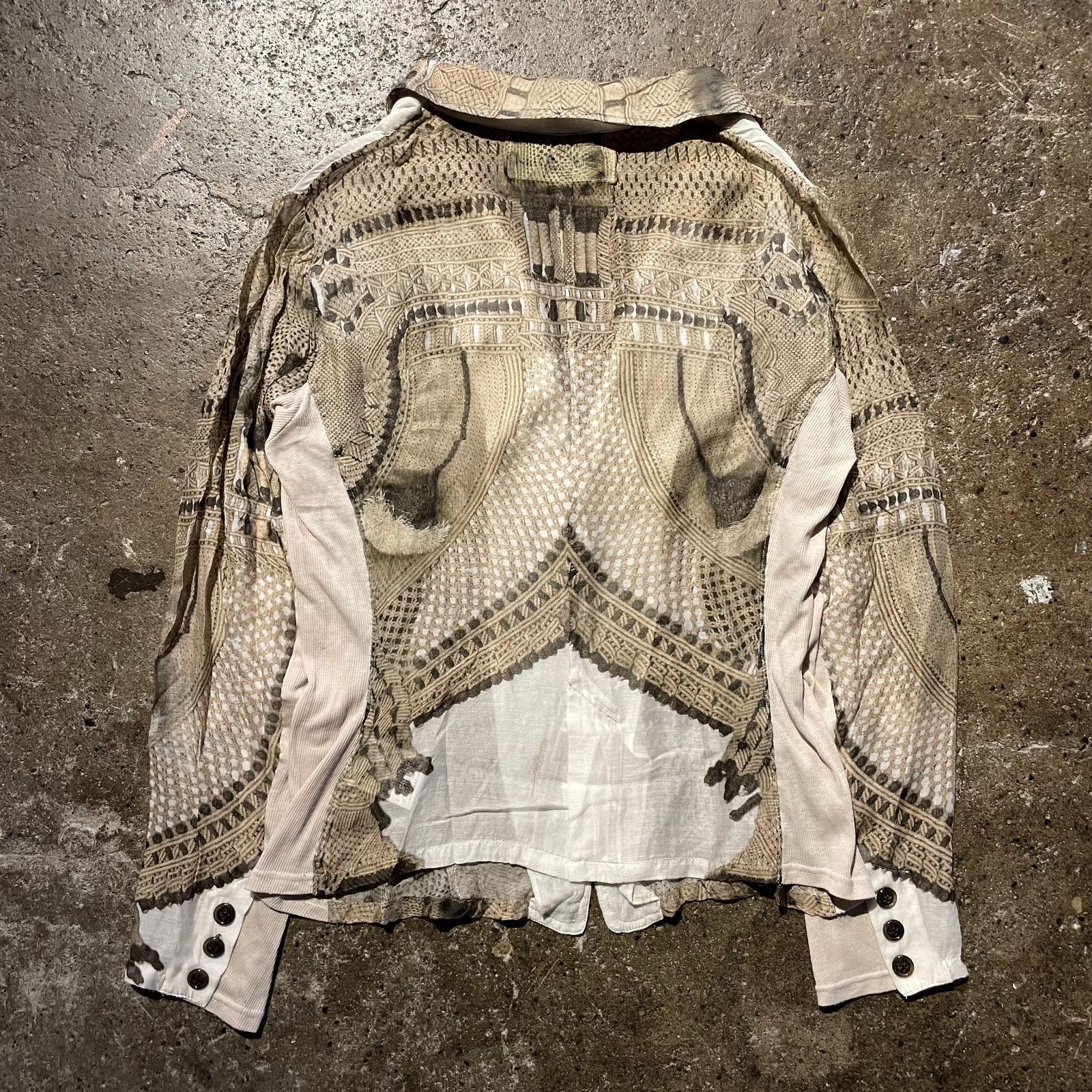 SHARE SPIRIT トロンプルイユ ショールカラー ジャケット シェアー