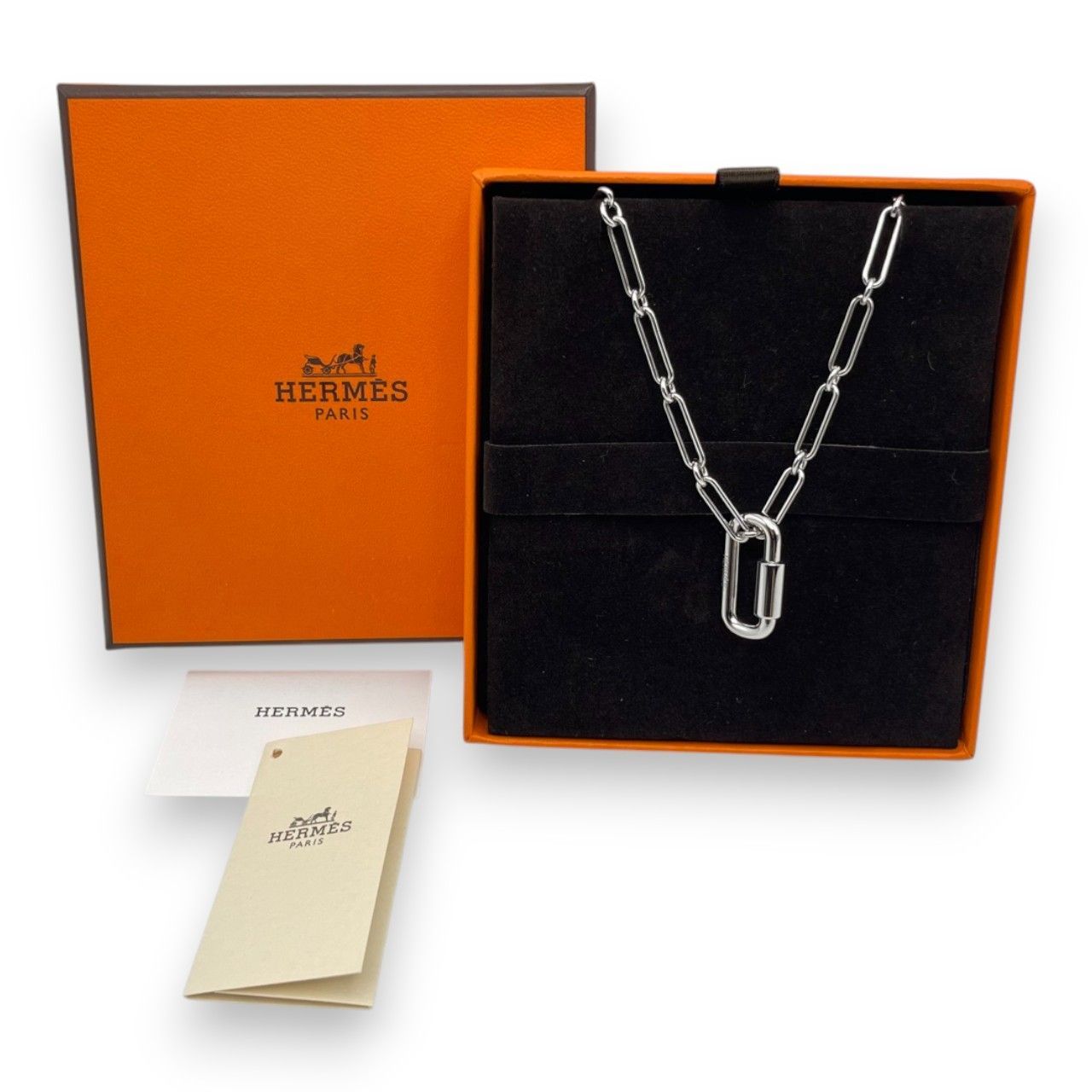 週末価格【新品未使用】エルメス　キュリオジテネックレス　エトゥープ HERMESエルメスキュリオジテネックレス