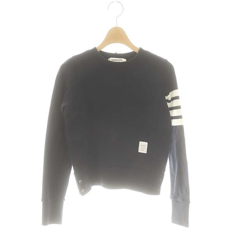 トムブラウン THOM BROWNE ネイビーループバックジャージーニット 