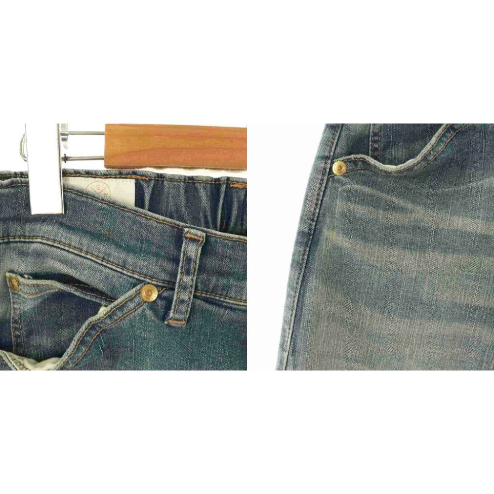 サート SURT MANNISH BAGGY バギーデニムパンツ ジーンズ S ブルー