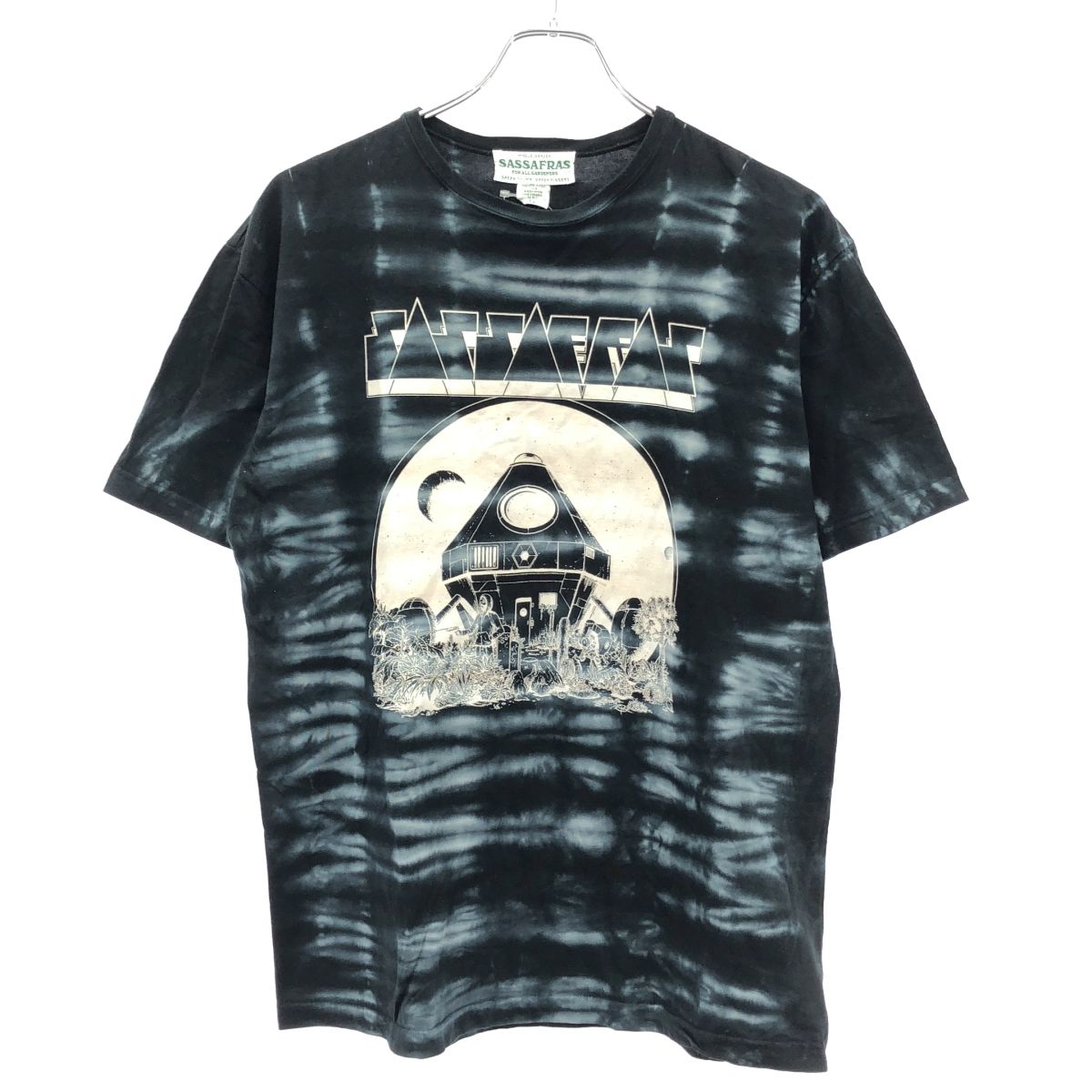 SASSAFRAS ササフラス タイダイプリントTシャツ ブラック M - メルカリ