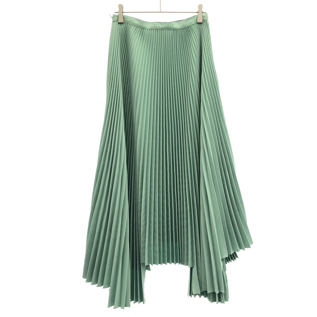 PLAN C プラン シー ポリエステルプリーツスカート グリーン 36