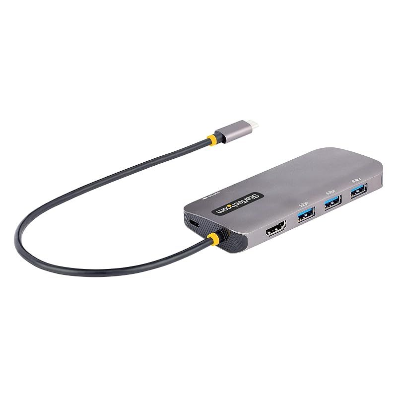 彡StarTech com USBマルチハブ USB C 4 K 60 Hz HDMI 100 W PD 3 x LAN 長尺 0