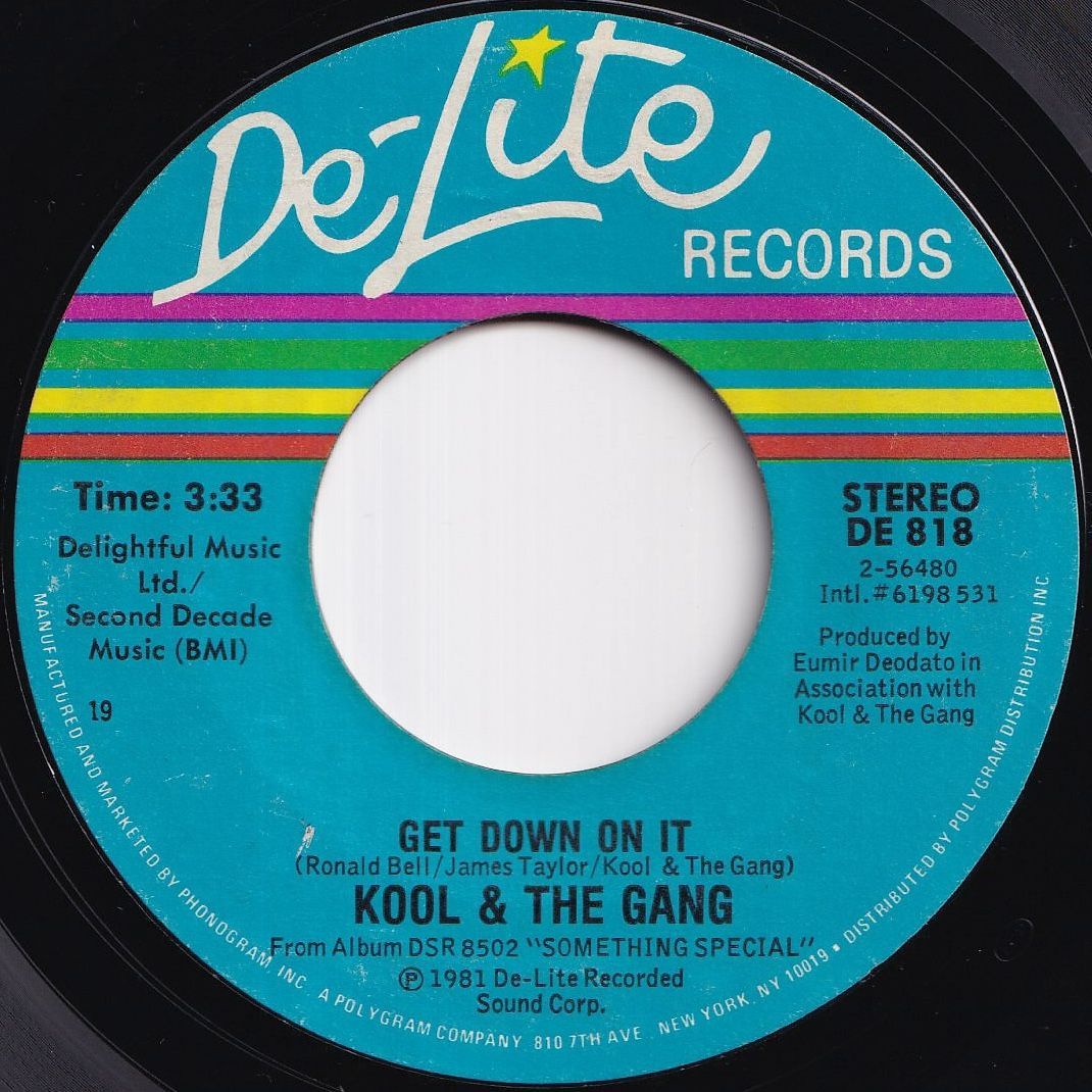 洋楽 Soul By the sound I Got It Funky Kool & The Gang Get Down On It / Steppin' Out De-Lite US DE 818