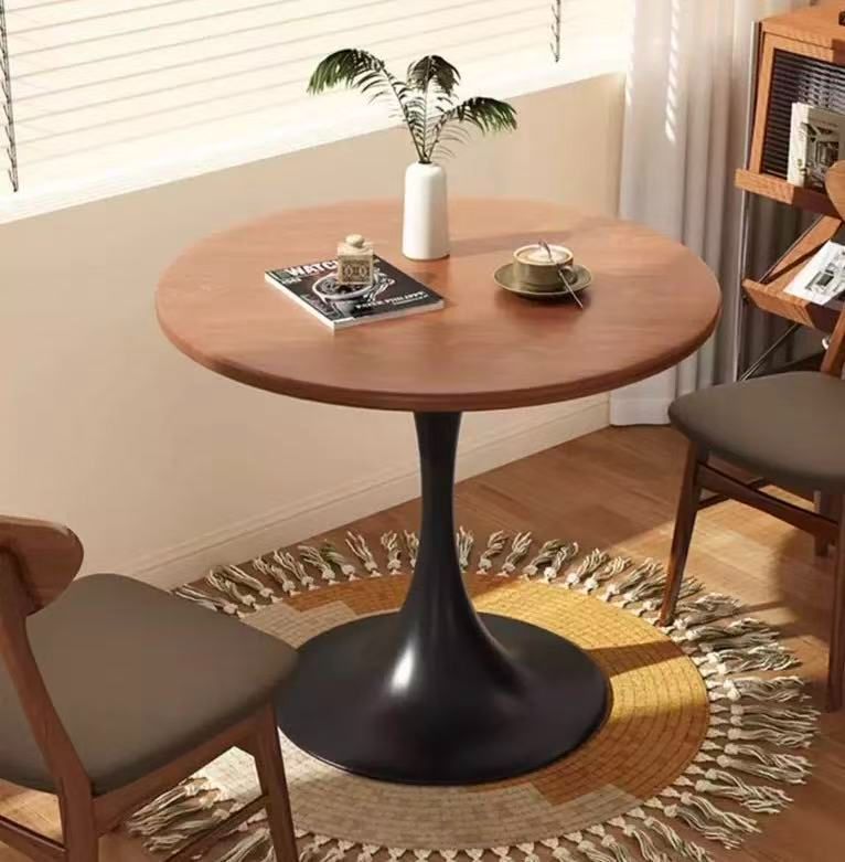 家庭用ラウンドダイニングテーブル ブル テーブル 丸 取り付けが簡単