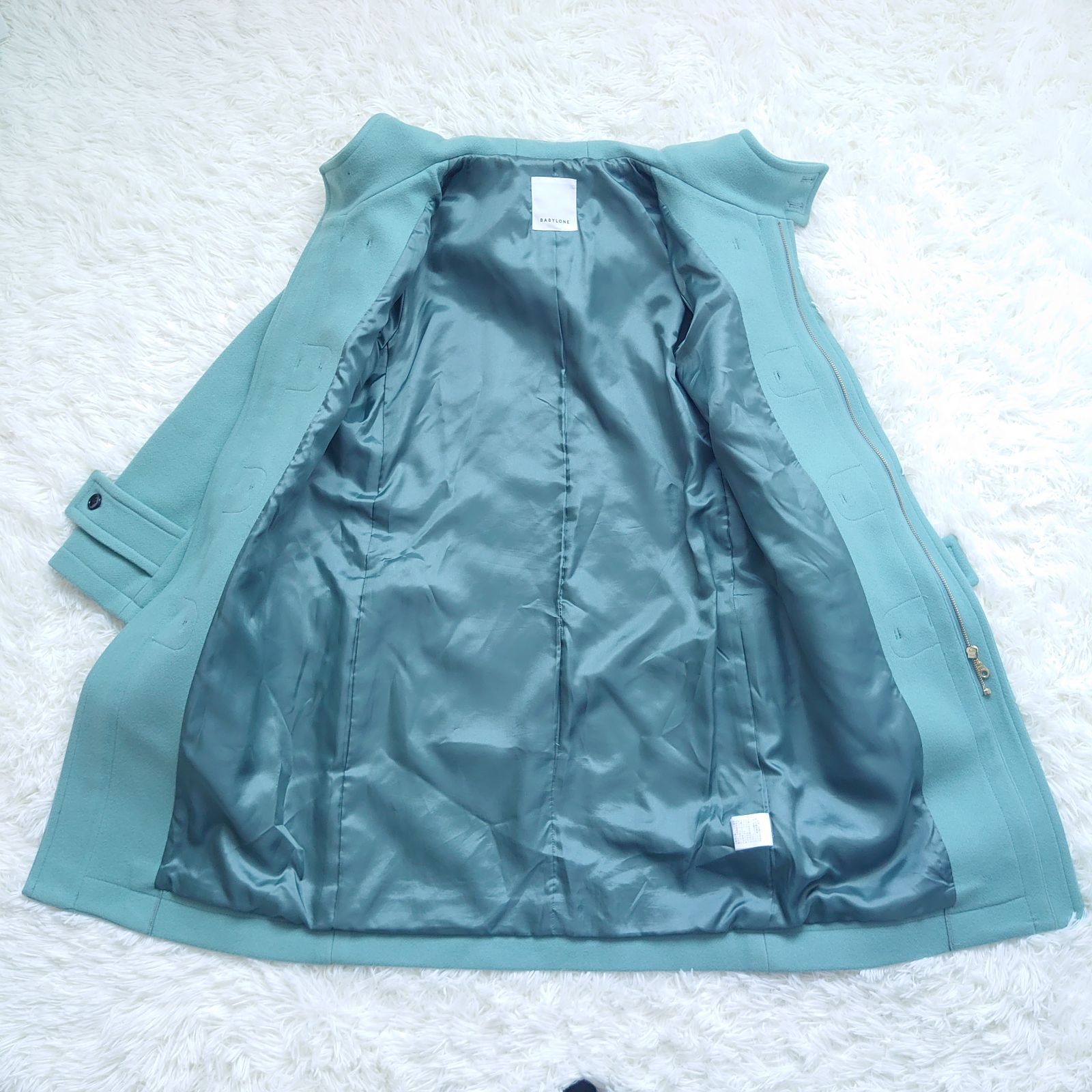 BABYLONE メルトンダッフルコート グリーン36 カシミヤ混 - メルカリ