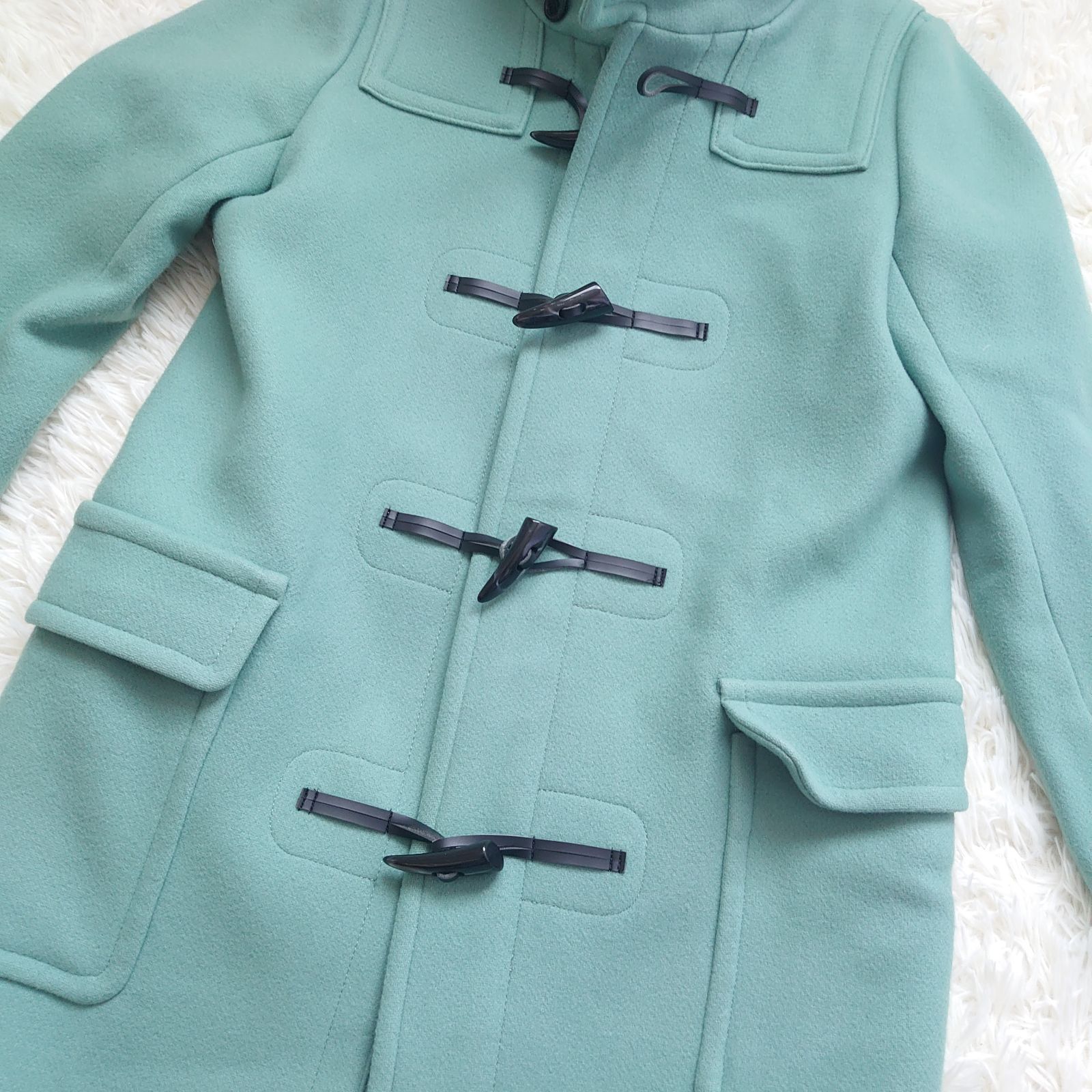 BABYLONE メルトンダッフルコート グリーン36 カシミヤ混 - メルカリ