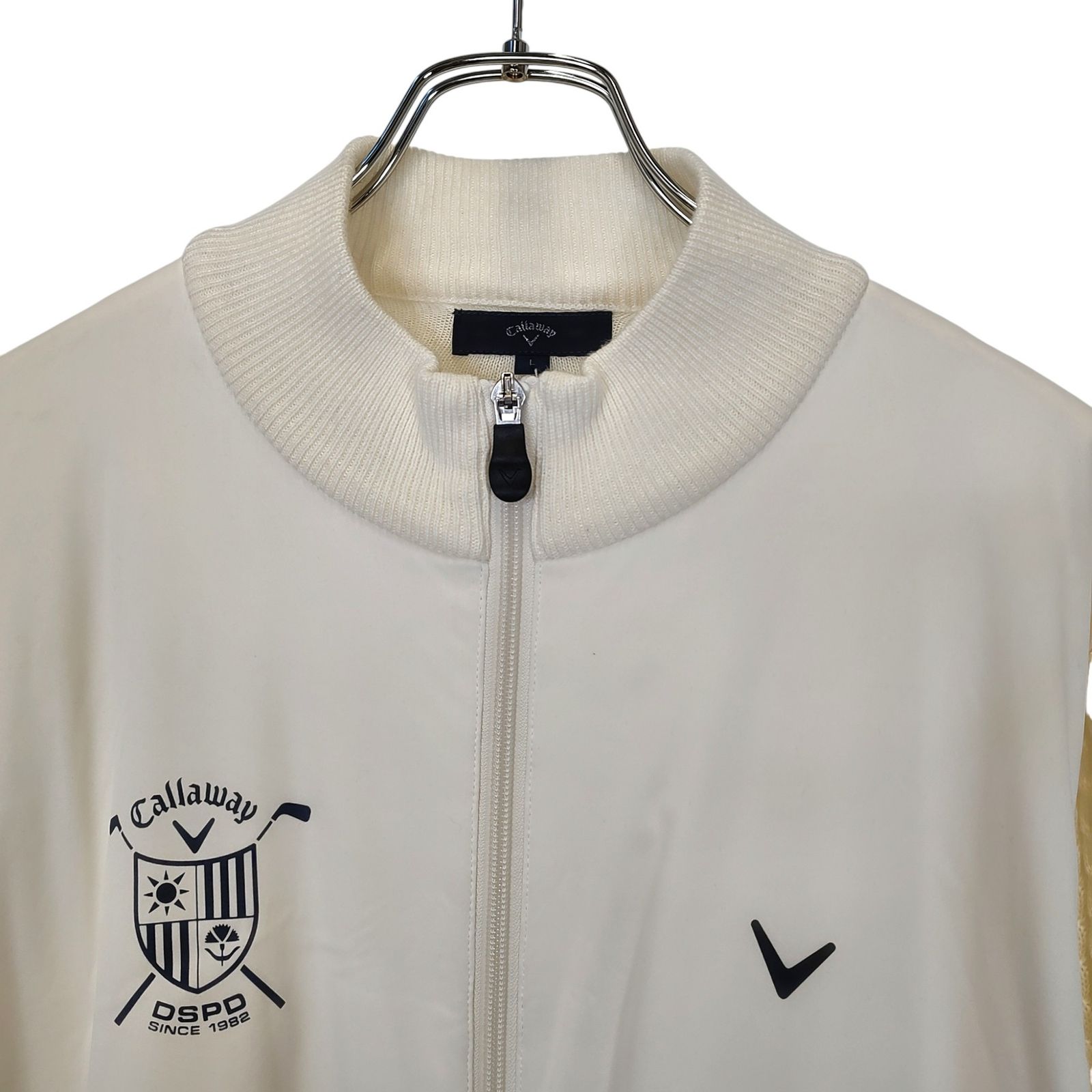 Callaway ホワイト ジップアップ セーター L セール中 楽天市場