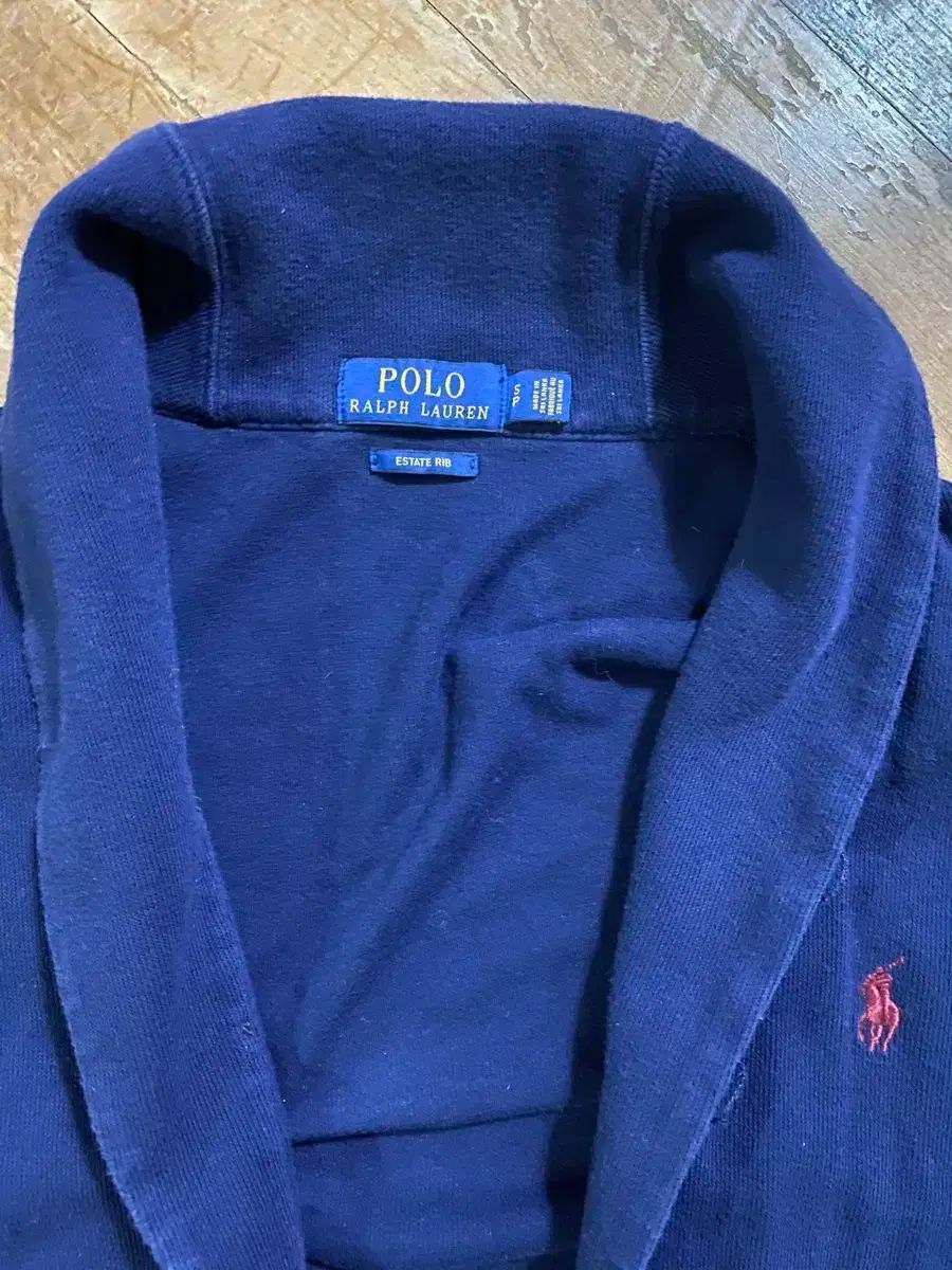 ポロラルフローレン ネイビー ケーブル編みショールカラーカーディガン