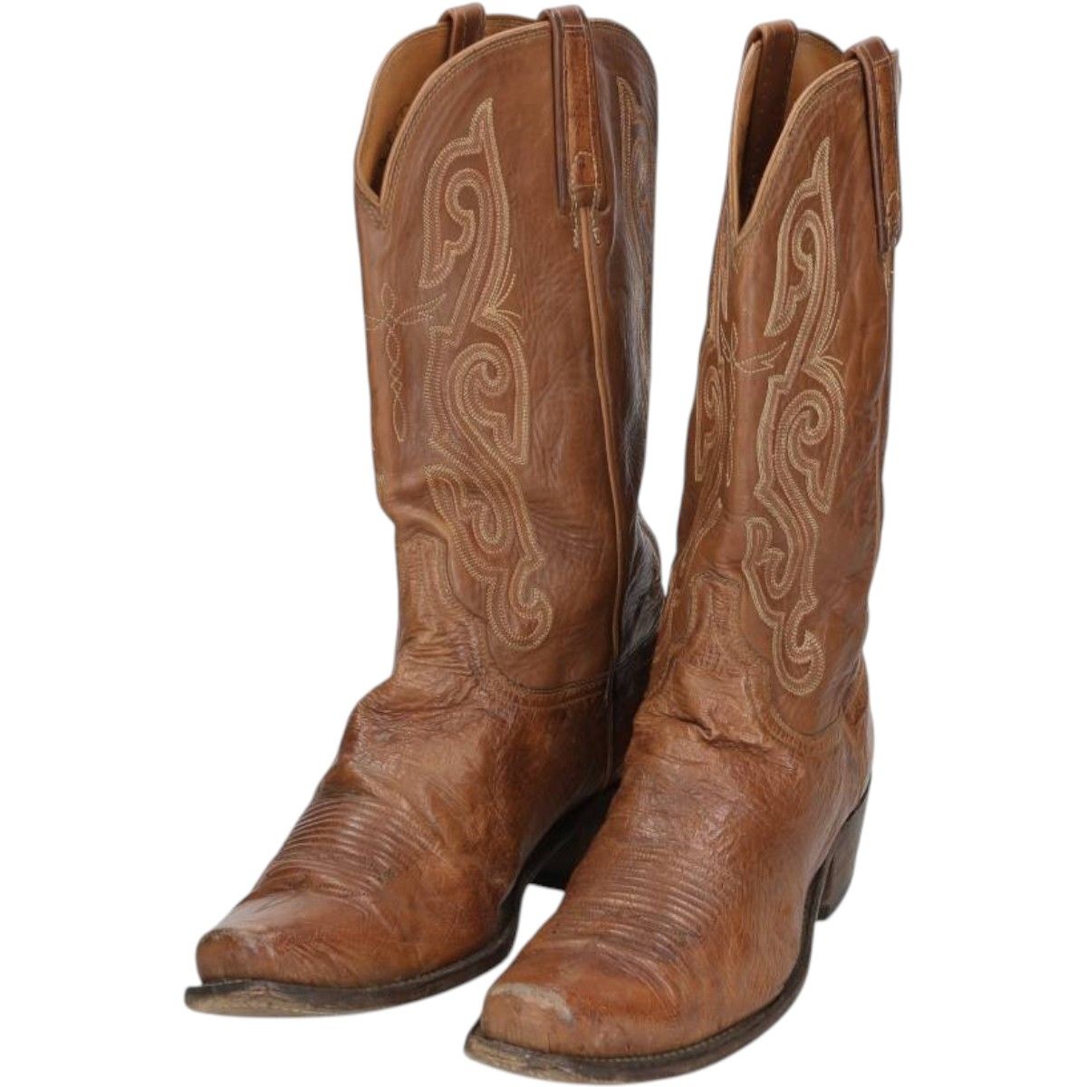 古着 ルケーシー LUCCHESE 総柄 スクエアトゥ ウエスタンブーツ 10 1