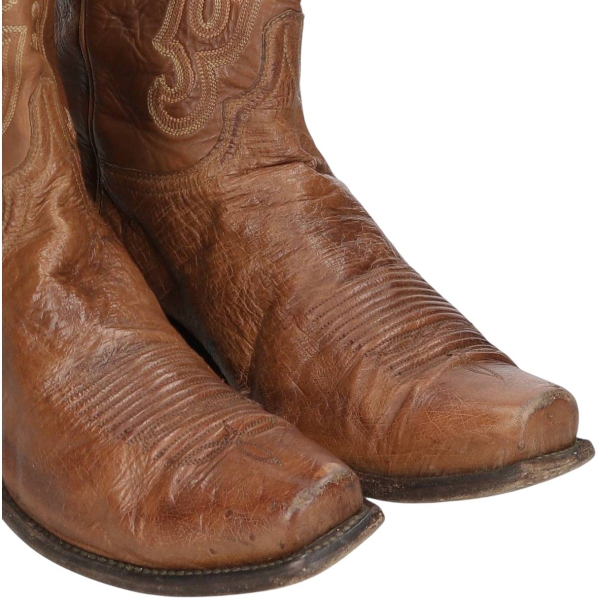 古着 ルケーシー LUCCHESE 総柄 スクエアトゥ ウエスタンブーツ 10 1