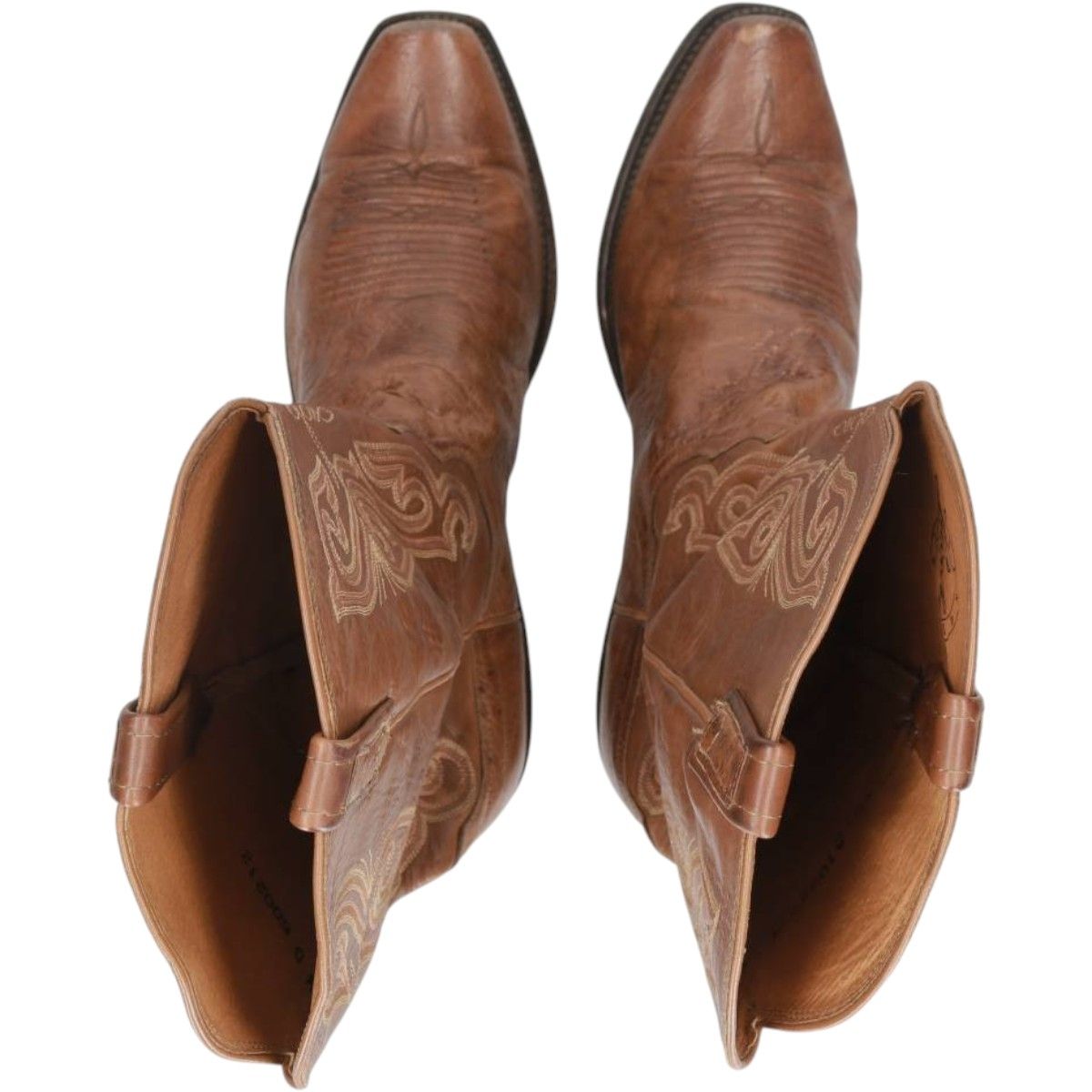 古着 ルケーシー LUCCHESE 総柄 スクエアトゥ ウエスタンブーツ 10 1