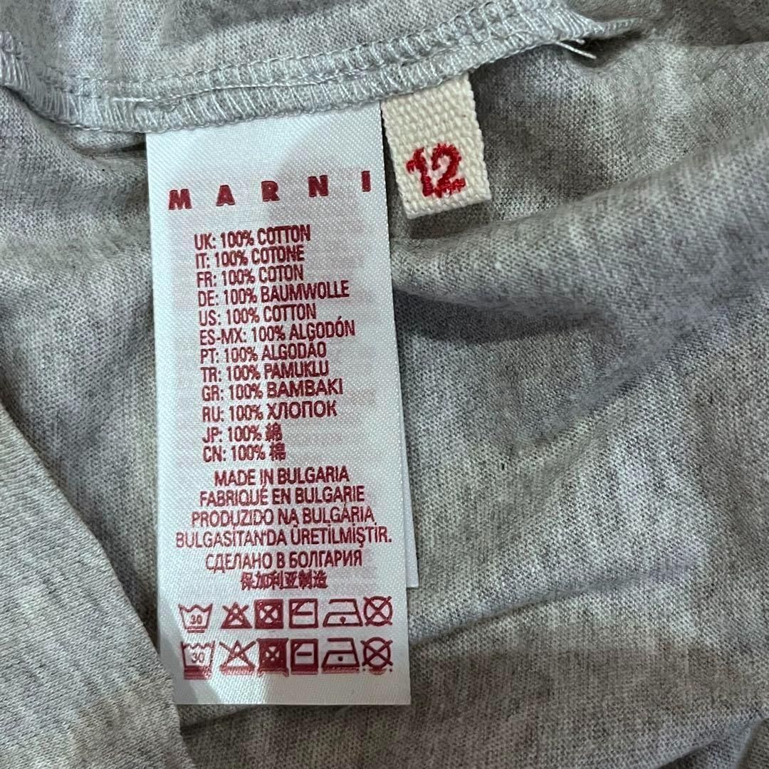 最終セール！【新品未使用】マルニ キッズ Tシャツ グレー 12Y（7号