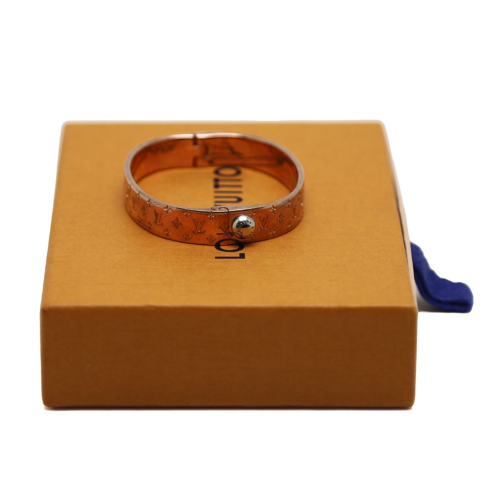 ルイヴィトン カフ・ナノグラム ブレスレット サイズS ピンクゴールド