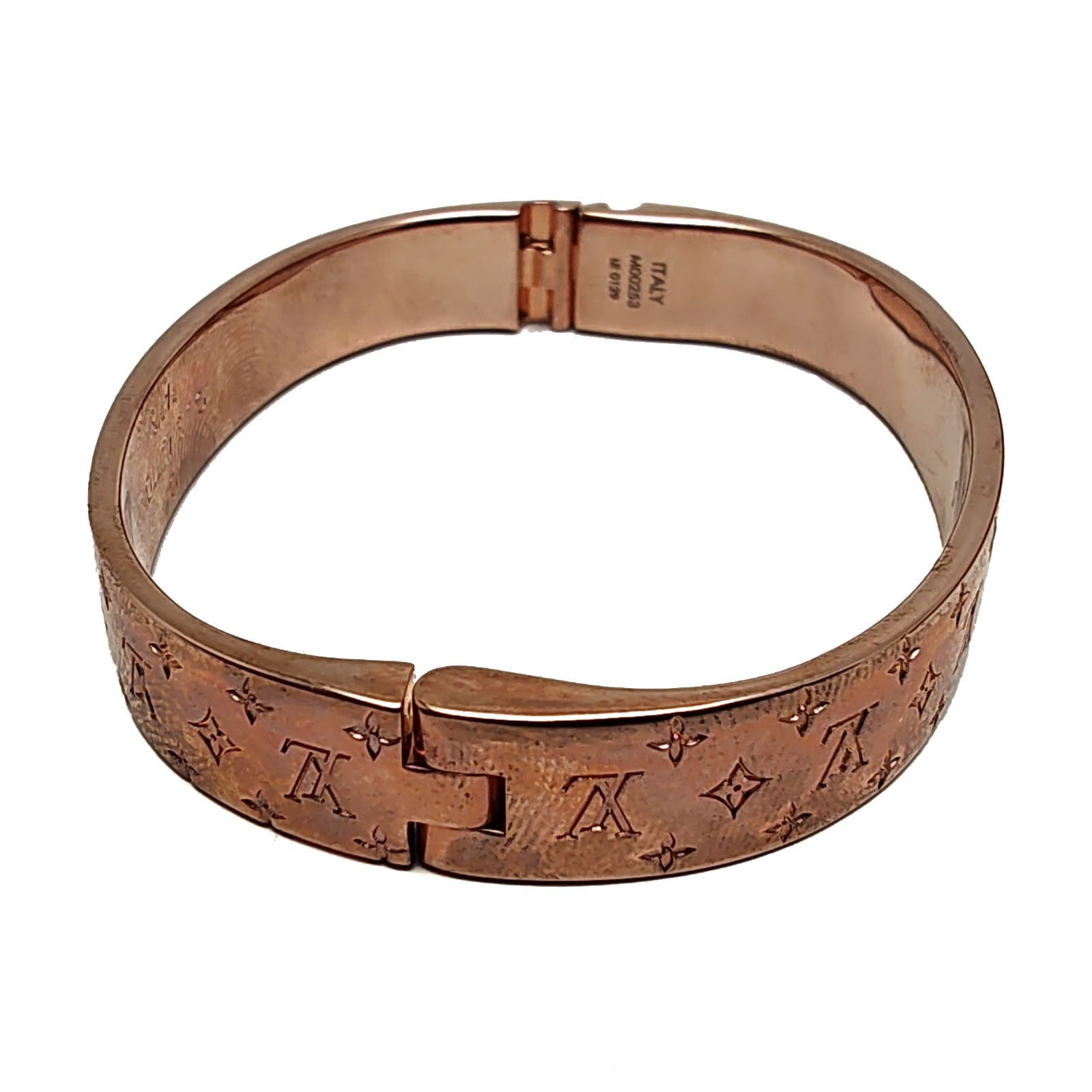 ルイヴィトン カフ・ナノグラム ブレスレット サイズS ピンクゴールド 