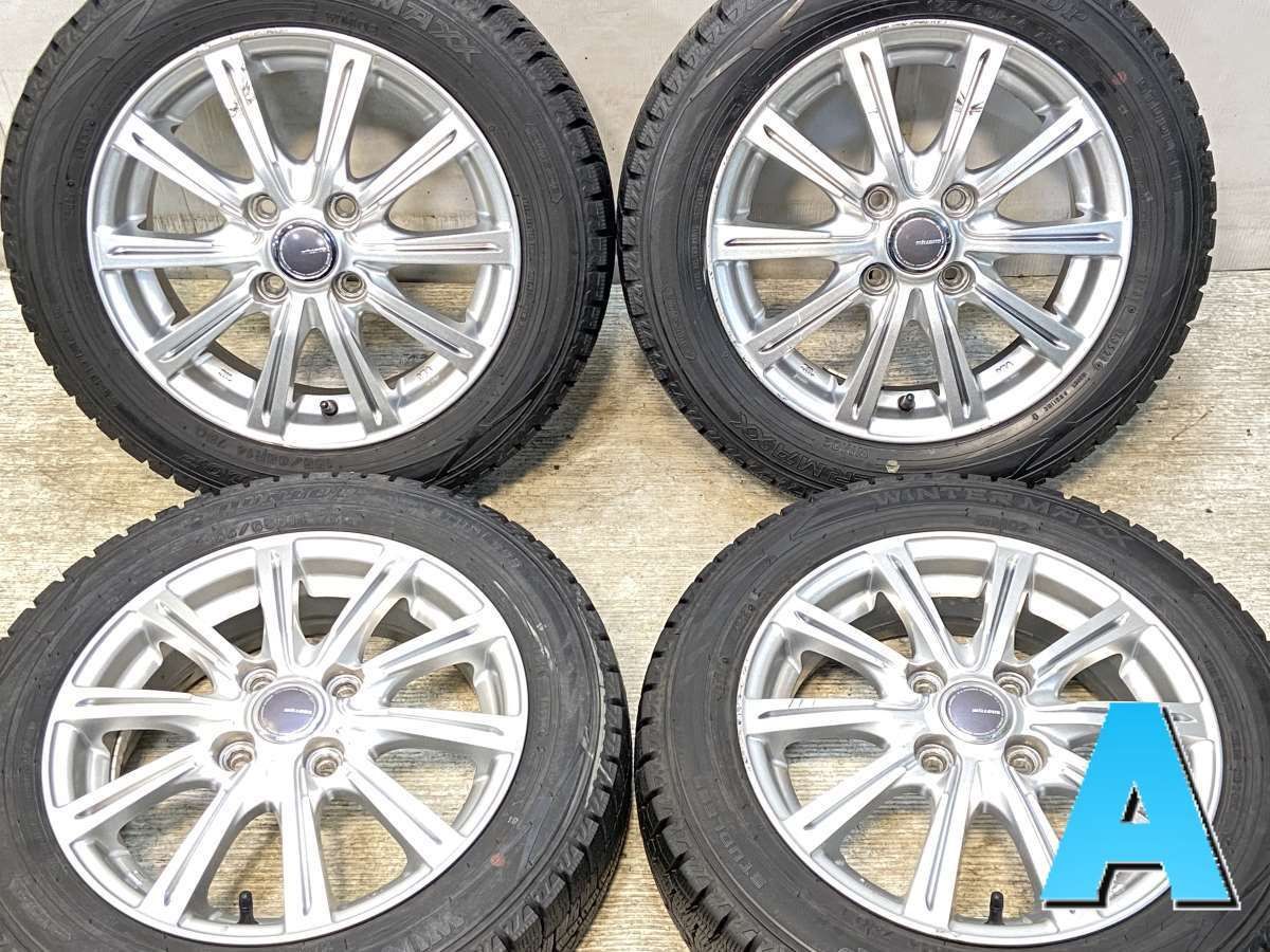 新品ダンロップ ウインターマックス02 155/65R14 中古ホイールセット