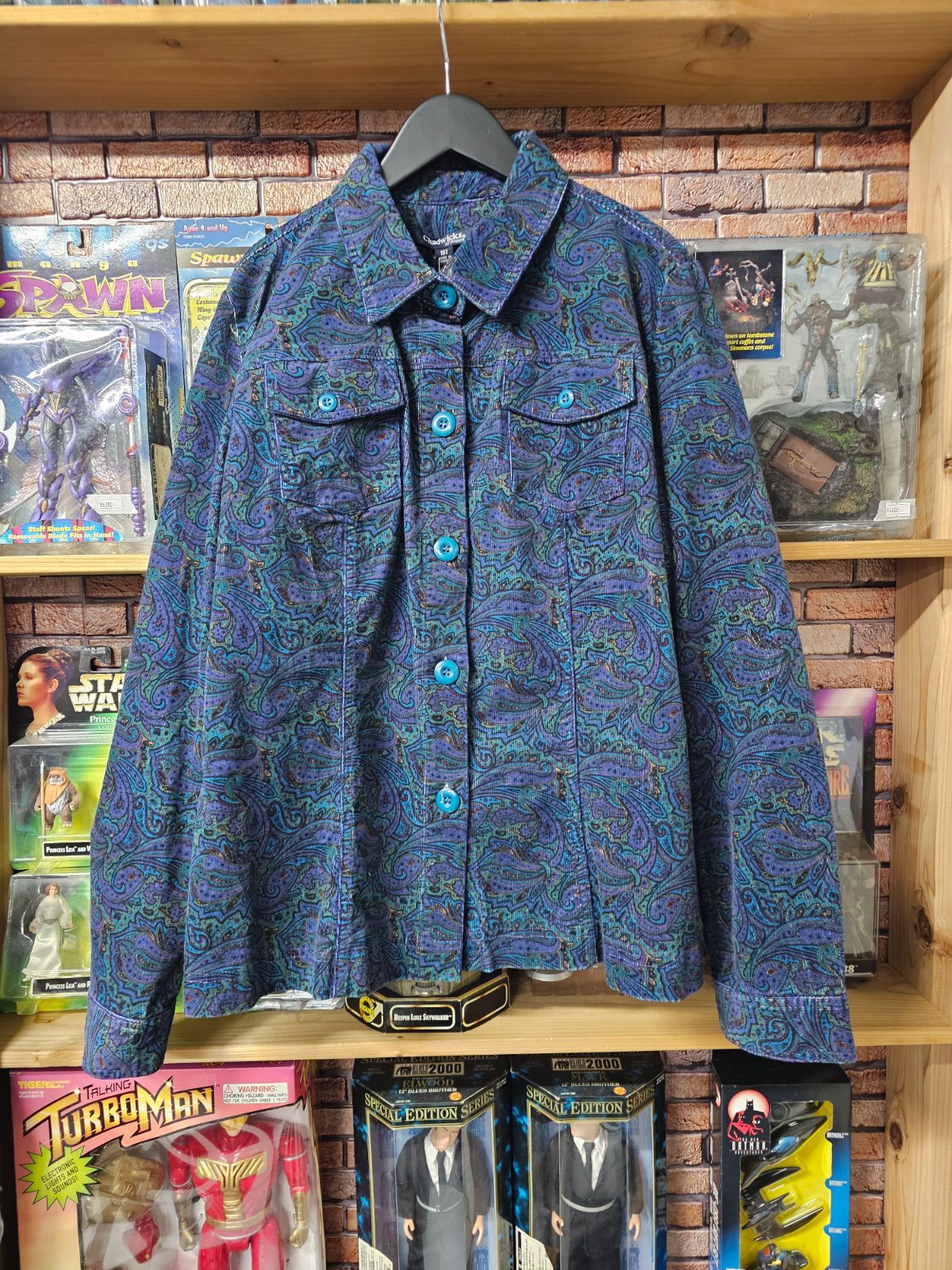 US古着 90 00 s Chadwicks of Boston Paisley Corduroy ShirtJacket チャドウィック オブ ボストン ペイズリー柄 コーデュロイ シャツジャケット